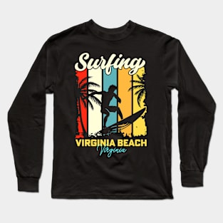 Surfing | Virginia Beach, Virginia Long Sleeve T-Shirt